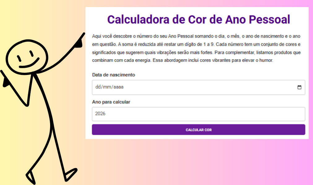 Calculadora de Cor de Ano Pessoal 2026